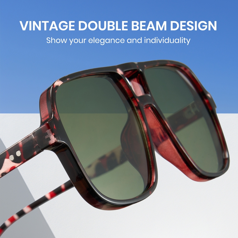 Cyxus Kính Râm Không Xốp Cầu Đôi Vintage Unisex Chống UV400 Nhẹ Bền Thoải Mái Phong Cách Đa Năng Dùng Hàng Ngày 1183