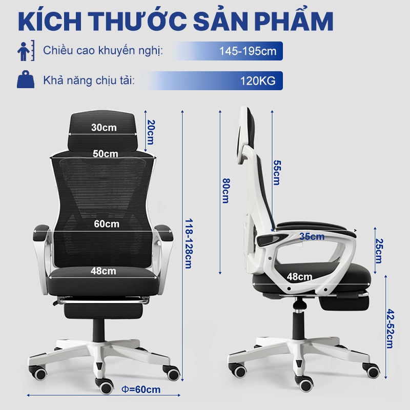 BRTHORY Ghế Xoay Văn Phòng.ghế công thái học.hống gù lưng ghế.nâng hạ,ghế gaming công thái học.ghế xoay 360.gác chân công thái học.