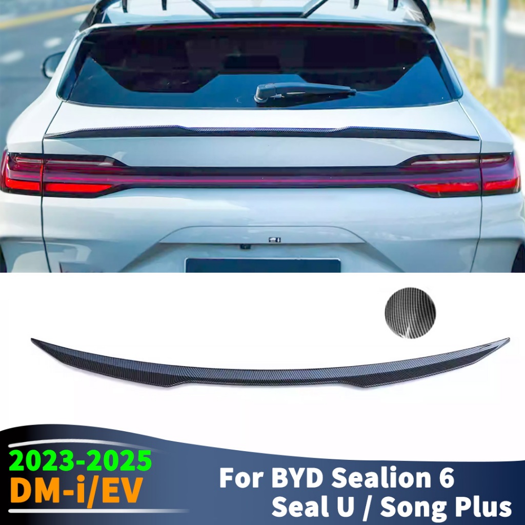 Dành Cho BYD Sealion 6 Seal U Song Plus 2023 2024 2025 DM-i hoặc EV Phía Sau Cánh Xẻ Tà Cánh Sửa Đổi Phần Không Khí Deflector Boot Lip Tuning Phụ Kiện