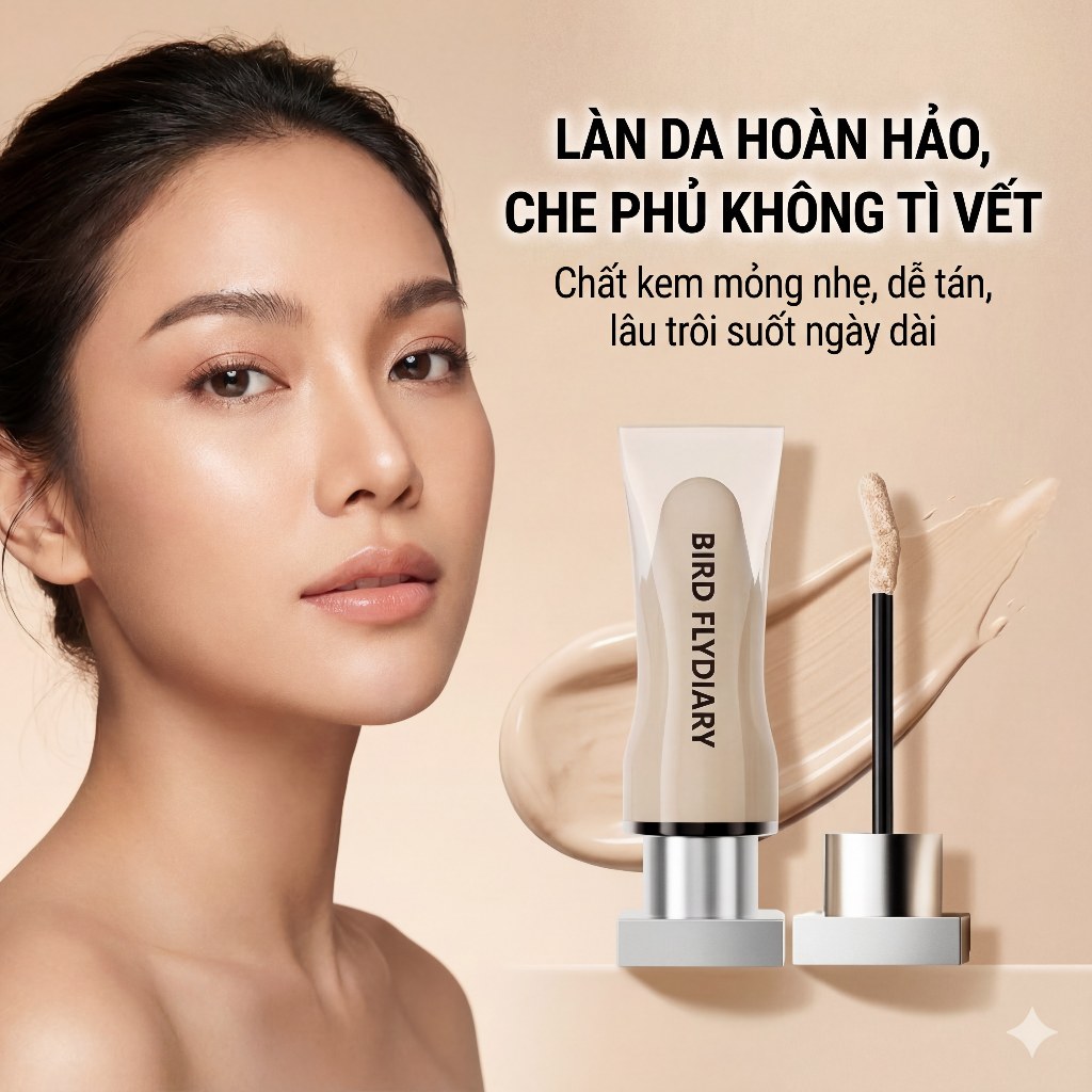 Kem Che Khuyết Điểm BFD Dạng Lỏng Che Mụn Che Phủ Cao Lâu Trôi Không Mốc Tự Nhiên Chính Hãng 14g