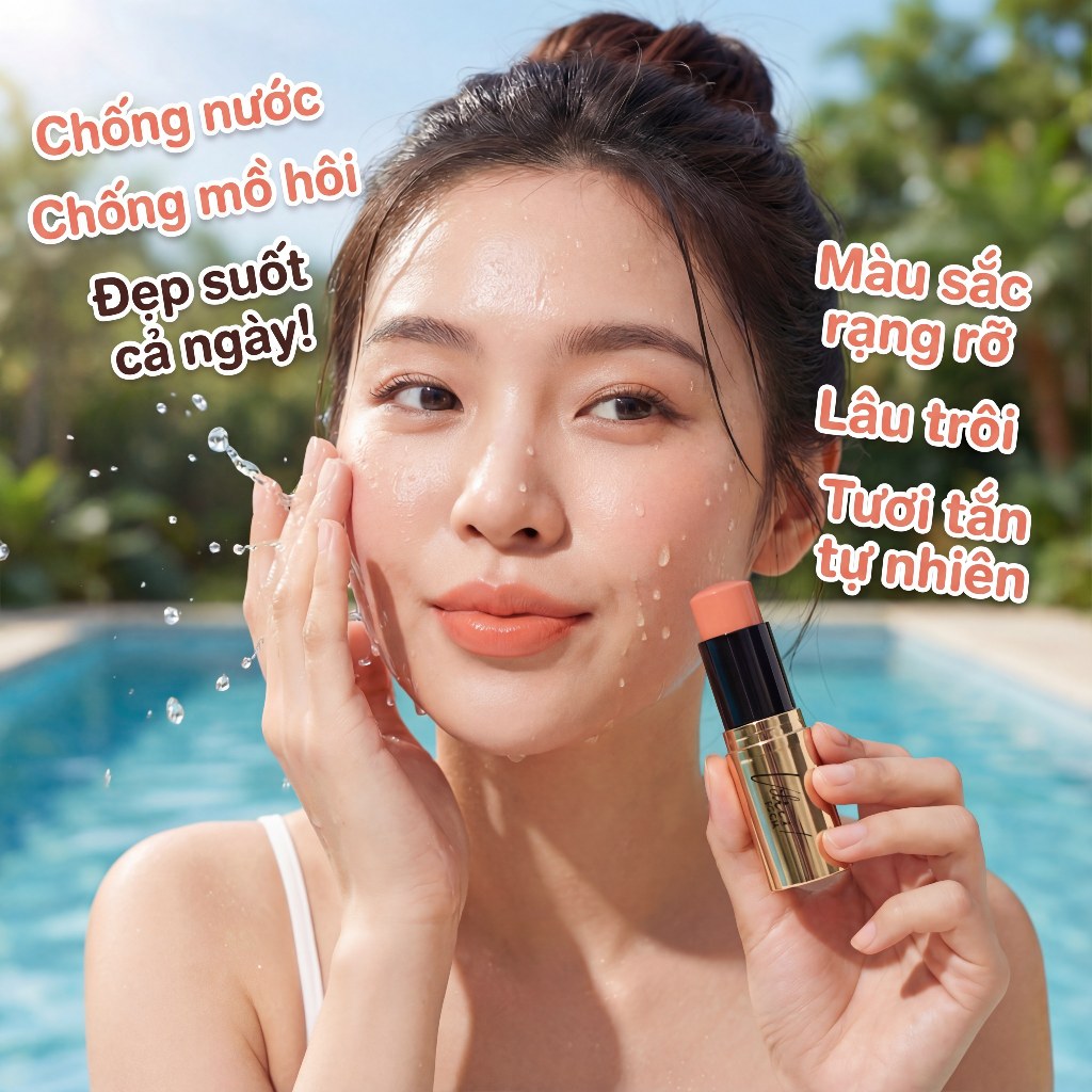 Bird Flydiary Phấn Má Hồng 3-trong-1 Dạng Kem Tạo Hiệu Ứng Căng Bóng Dễ Tán Không Bị Lem Bền Màu Chống Nước Phù Hợp Người Mới Bắt Đầu Tông Màu Tự Nhiên Phong Cách Drewy Blush Stick Makeup Hàn Quốc