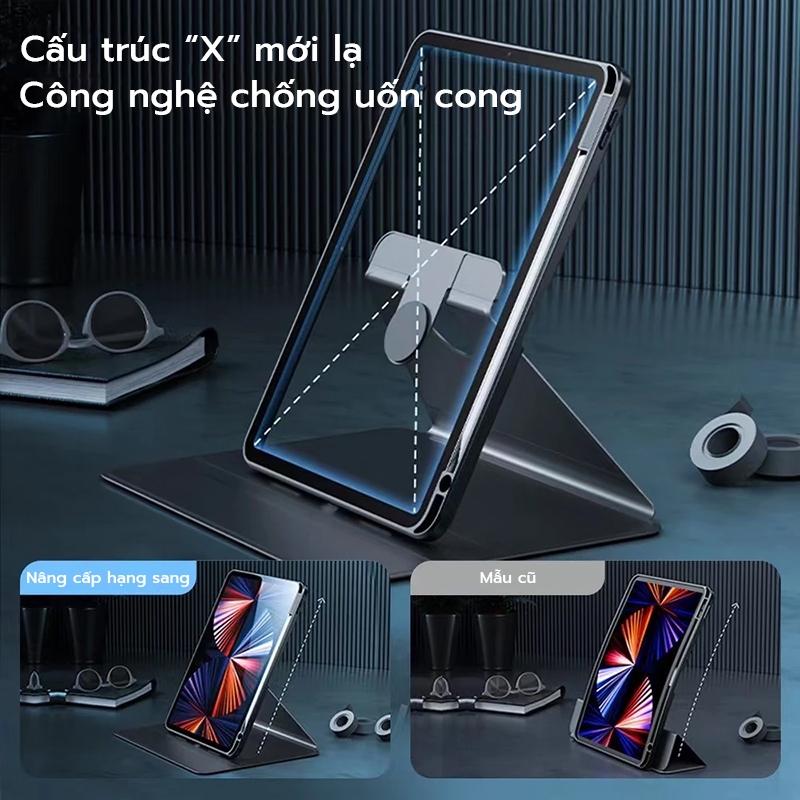 OSGEER 360° Xoay Máy Tính Bảng Dành Cho IPad Air 8 7 6 M2 M3 M4 5 4 10.9 Ốp Lưng Pro 12 11 12.9 Gen 10th 11th 12th A16 Thế Hệ 2026 10.2 7 / 8 / 9th 2025 Đứng Cover