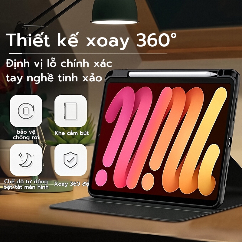 OSGEER 360° Xoay Máy Tính Bảng Dành Cho IPad Air 8 7 6 M2 M3 M4 5 4 10.9 Ốp Lưng Pro 12 11 12.9 Gen 10th 11th 12th A16 Thế Hệ 2026 10.2 7 / 8 / 9th 2025 Đứng Cover