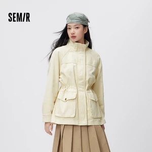 Áo khoác nữ Semir 2026 thiết kế Raglan cổ điển, phù hợp mùa xuân