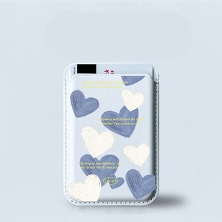 Hộp đựng thẻ ví họa tiết trái tim cho iPhone 15pro 15promax 14 14promax 14 pro 16 16 plus 16 Pro Max 17air17 promax