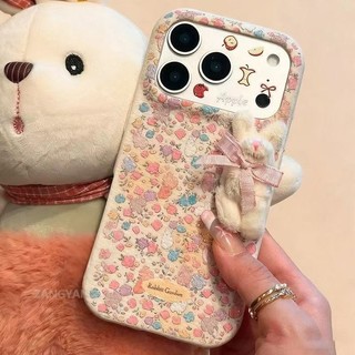Ốp Lưng Cho OPPO Reno 5 Reno 5K RENO 4 4G Vỏ Điện Thoại Silicon Da Cao Cấp Thẩm Mỹ Đơn Giản Họa Tiết Và Lông Thỏ Trang Trí