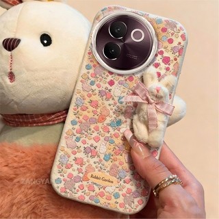 Ốp điện thoại silicon da cao cấp cho vivo Y39 5G họa tiết đơn giản thẩm mỹ và trang trí thỏ lông