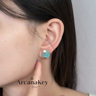 Bông tai hình trái tim mặt trời và mặt trăng, thiết kế cổ điển sang trọng cho mọi ngày - ArcanaKey