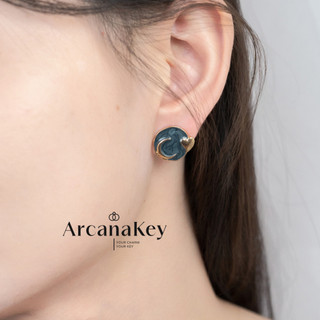 Bông tai hình trái tim mặt trời và mặt trăng, thiết kế cổ điển sang trọng cho mọi ngày - ArcanaKey
