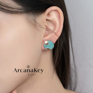Bông tai hình trái tim mặt trời và mặt trăng, thiết kế cổ điển sang trọng cho mọi ngày - ArcanaKey