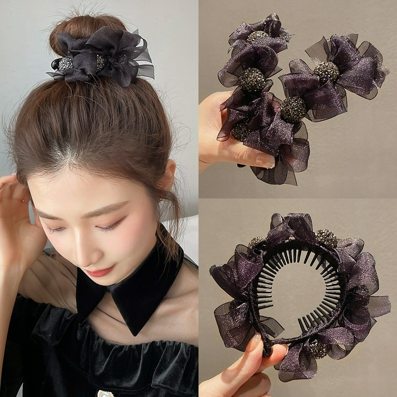 Kẹp tóc thời trang Hàn Quốc, phù hợp cho tóc đuôi ngựa cao và làm phụ kiện tóc thanh lịch cho nữ
