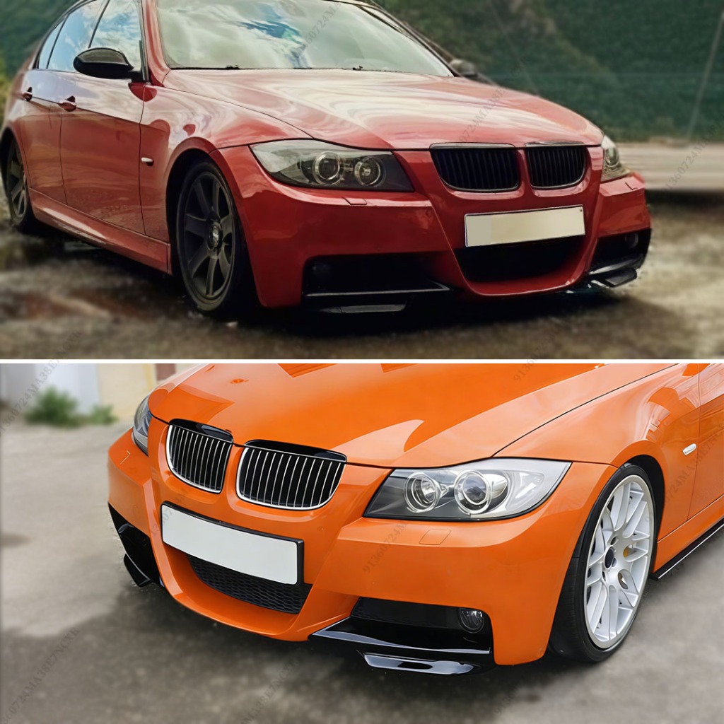 Trước Môi Cho Xe BMW 3 Series E90 E91 Chin 2005 2006 2007 2008 M Sport Splitter Air Dam Protector Viền Điều Chỉnh