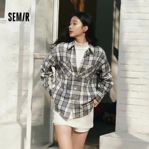 Áo sơ mi nữ Semir vintage mùa xuân 2026 - Quá khổ dài