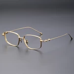 FIRADA Mới Thời Trang Thoải Mái Kính Retro Vuông Titan Kính Mắt Quang Học Theo toa Kính Mắt Khung Dành Cho Nam Nữ A-707-C — ảnh 7