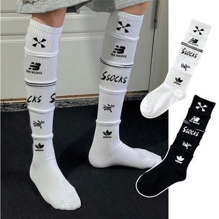 1 Cặp Châu Âu Mỹ Dạo Phố Dou Bộ Đồ Thể Thao Xếp Chồng Lớp Thiết Kế Vớ Tay Đường Phố Hợp Thời Trang ins Phong Cách Nam Nữ