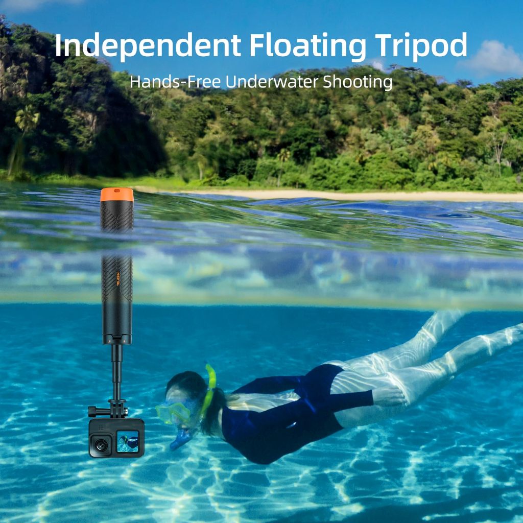Chân máy Selfie nổi 4 trong 1 – Tay cầm & Monopod có thể mở rộng chống nước cho GoPro Hero 13 – 8, DJI Osmo Action 6 / 5 Pro / 4 / 3, Insta360 Ace Pro 2