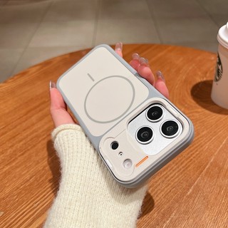 Ốp điện thoại cửa sổ lớn chặn màu sang trọng acrylic từ tính thích hợp cho iPhone 11 12 13 14 15 16 17 Pro Max bao gồm tất cả vỏ silicon mờ chống rơi