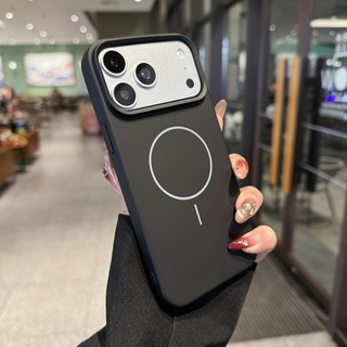 Ốp điện thoại từ tính hình tròn mịn bằng silicon lỏng phù hợp cho iPhone 12 13 14 15 16 17 Pro Max với nhung tích hợp tất cả vỏ mềm chống rơi