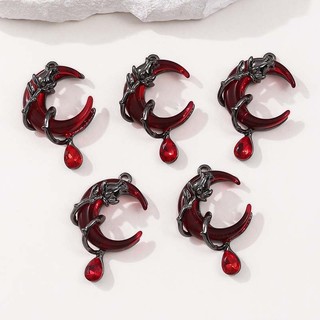 Mặt Dây Chuyền và Bông Tai Phong Cách Dark Gothic Retro Hình Nhện, Set Đeo Chéo Cá Tính