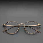 FIRADA Kính mát retro nguyên chất titan tròn thời trang thoải mái, phù hợp cho nam và nữ, có thể theo toa - Mã 10519-C — ảnh 4