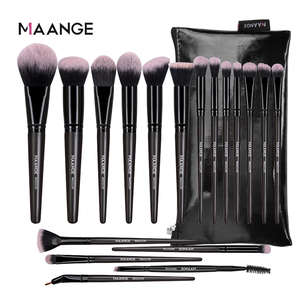 MAANGE 24Pcs Bộ cọ trang điểm chuyên nghiệp dành cho người mới bắt đầu 51239