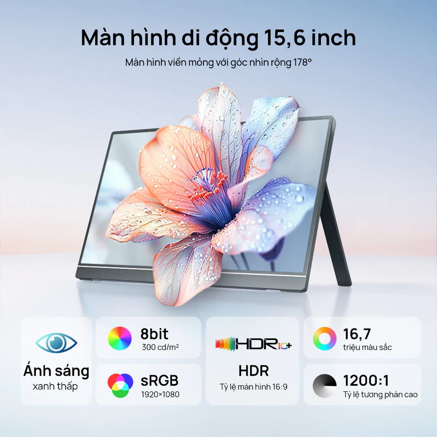 ARZOPA A1: góc nhìn khi đặt trên bàn làm việc