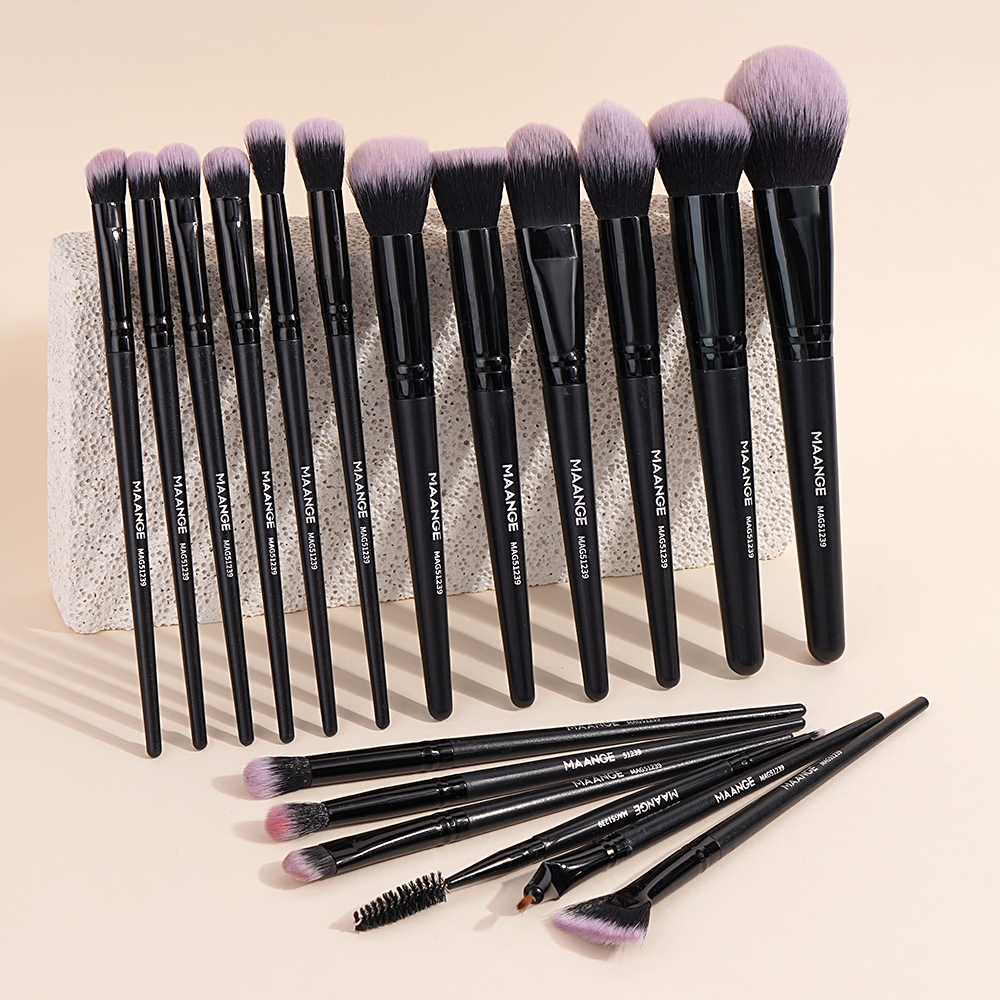 MAANGE 24Pcs Bộ cọ trang điểm chuyên nghiệp dành cho người mới bắt đầu 51239