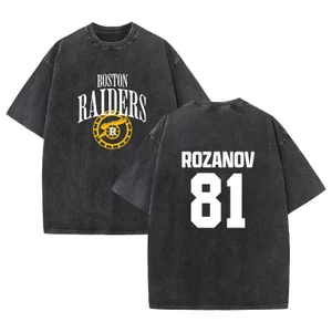 Áo sơ mi cổ điển Boston Raiders của Ilya Rozanov, thiết kế quá khổ, tay ngắn