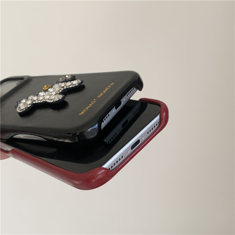 Ốp điện thoại chất liệu PU hình ngựa kim cương cho iPhone 17 Pro Max 16 pro max