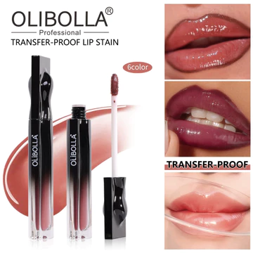 OLIBOLLA Stellar Dust Lip Stain 5ml – Vết bẩn môi chống chuyển, Son dưỡng ẩm 24H, Kem dưỡng ẩm & dưỡng ẩm nhẹ, Cốc chống dính, Có sẵn 6 màu--BO011