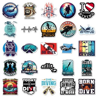 Bộ 50 Lặn Thể Thao Graffiti Dán DIY Ván Trượt Xe Máy Mũ Bảo Hiểm Vali Chống Thấm Nước Decal