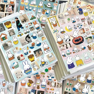 8 Chiếc Hoạt Hình Miffy Thỏ Anime Miếng Dán DIY Nhật Ký Hành Lý Sổ Lưu Niệm Điện Thoại Di Động Xe Đạp Miếng Dán