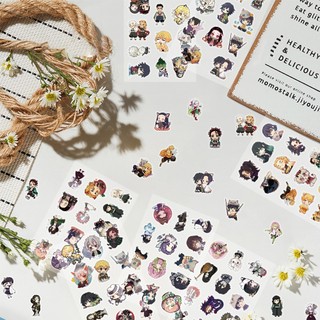 103 Chiếc Chibi Demon Slayer Anime Dán Trang Trí Máy Tính Chống Thấm Nước PET Miếng Dán Đồ Chơi Trẻ Em