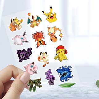 102 Chiếc Hoạt Hình Pokemon Anime Miếng Dán Trang Trí Máy Tính Chống Thấm Nước PET Miếng Dán Đồ Chơi Trẻ Em