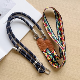 Điện Thoại Di Động Dây Hoa Văn Đeo Ngang Dây Dài DIY Bện Dây Dài Điện Thoại Di Động Chống Mất Dây Xích