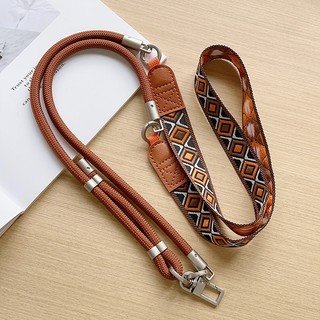 Điện Thoại Di Động Dây Hoa Văn Đeo Ngang Dây Dài DIY Bện Dây Dài Điện Thoại Di Động Chống Mất Dây Xích