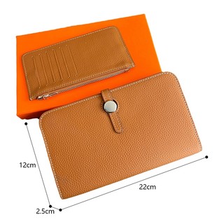 Túi đựng hộ chiếu dung tích lớn da bò lớp một dành cho nữ Hộp đựng thẻ đa chức năng Da thật