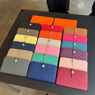 Túi đựng hộ chiếu dung tích lớn da bò lớp một dành cho nữ Hộp đựng thẻ đa chức năng Da thật