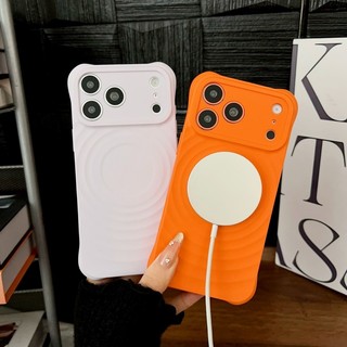Jingkong Boyang Vỏ Điện Thoại Màu Cam Từ Tính Thích Hợp Cho iPhone 13 14 15 16 17 Pro Max Tích Hợp Lông Cừu Matte Bao Gồm Tất Cả Vỏ Mềm Silicon Chống Rơi