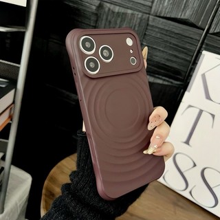 Jingkong Boyang Vỏ Điện Thoại Màu Cam Từ Tính Thích Hợp Cho iPhone 13 14 15 16 17 Pro Max Tích Hợp Lông Cừu Matte Bao Gồm Tất Cả Vỏ Mềm Silicon Chống Rơi