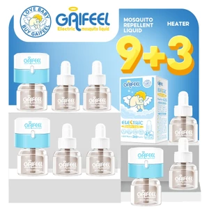 GAIFEEL Thuốc đuổi muỗi không chứa DEET gói gia đình 9 chai Tương thích với tất cả các mẫu