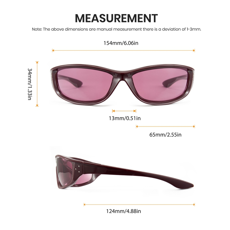 Cyxus Kính râm unisex, thiết kế ôm sát mặt, phong cách Y2K cổ điển, khả năng chống tia UV400 hiệu quả, kính râm thời trang và hợp xu hướng/thích hợp cho du lịch ngoài trời 1186