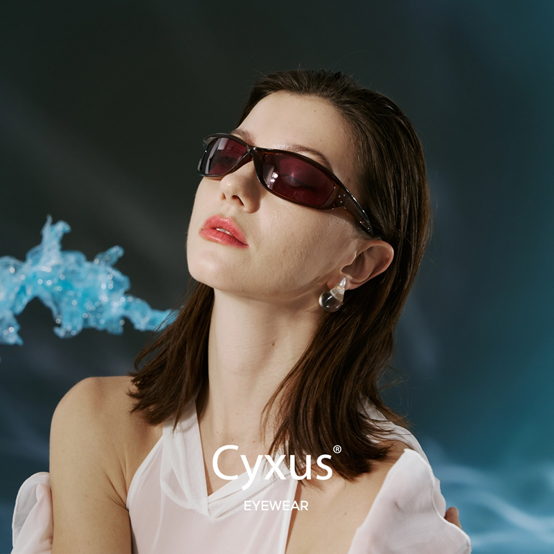 Cyxus Kính râm unisex, thiết kế ôm sát mặt, phong cách Y2K cổ điển, khả năng chống tia UV400 hiệu quả, kính râm thời trang và hợp xu hướng/thích hợp cho du lịch ngoài trời 1186