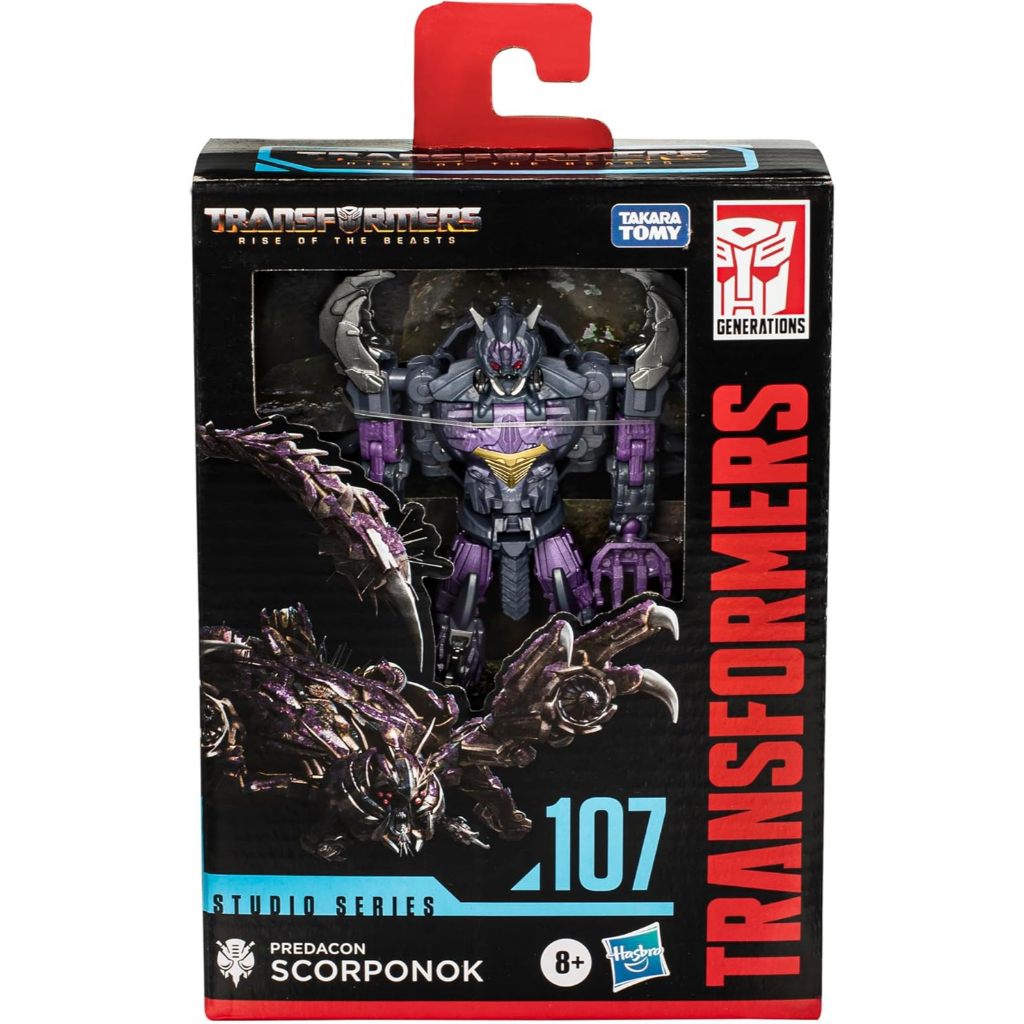 Transformers Toys Studio Series Deluxe Rise of The Beasts 107 Predacon Scorpionok, Nhân vật hành động chuyển đổi 4,5 inch F8755