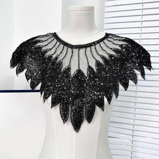Khăn Choàng Nữ Quấn Thoáng Khí Đẹp Cổ Điển Đính Hạt Sequin Mũi Lấp Lánh Đảng Khăn Cho Buổi Tối Thánger Cô Dâu Gia Đình Đám Cưới