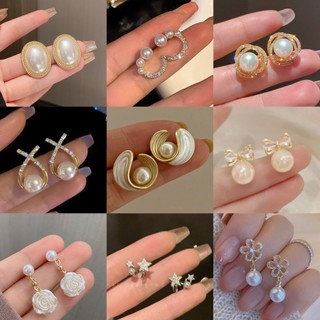 Bông tai cao cấp zircon và ngọc trai, thiết kế niche phong cách mới 2026