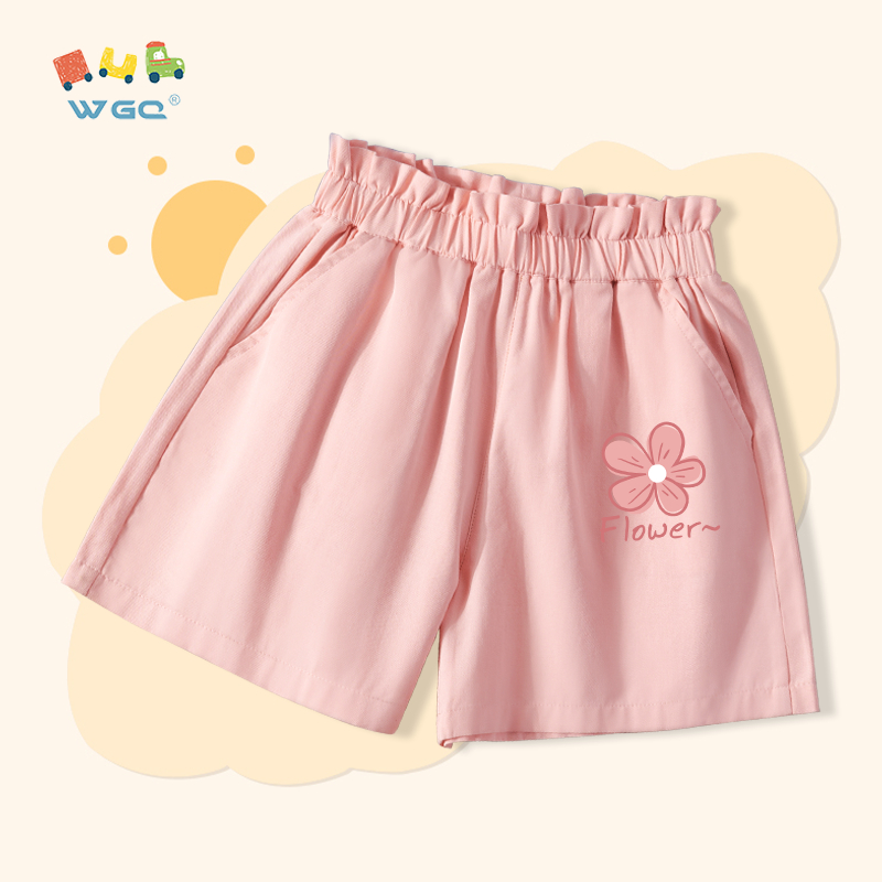 Quần short nữ W.G.Q, Thiết kế thắt lưng Bud, Mềm mại thoải mái khi in, Thích hợp cho trang phục thể thao ngoài trời mùa hè