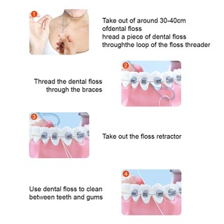 Floss Threaders 35 / 70 Đếm Threaders cho xỉa nha khoa Chỉ nha khoa Threader cho Nẹp Cầu Cấy ghép Người giữ vĩnh viễn