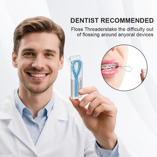 Floss Threaders 35 / 70 Đếm Threaders cho xỉa nha khoa Chỉ nha khoa Threader cho Nẹp Cầu Cấy ghép Người giữ vĩnh viễn