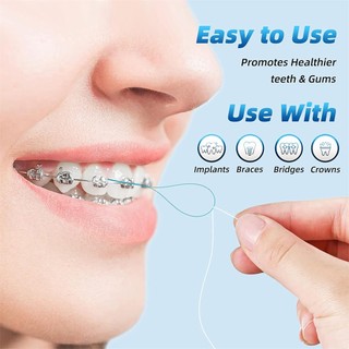 Floss Threaders 35 / 70 Đếm Threaders cho xỉa nha khoa Chỉ nha khoa Threader cho Nẹp Cầu Cấy ghép Người giữ vĩnh viễn